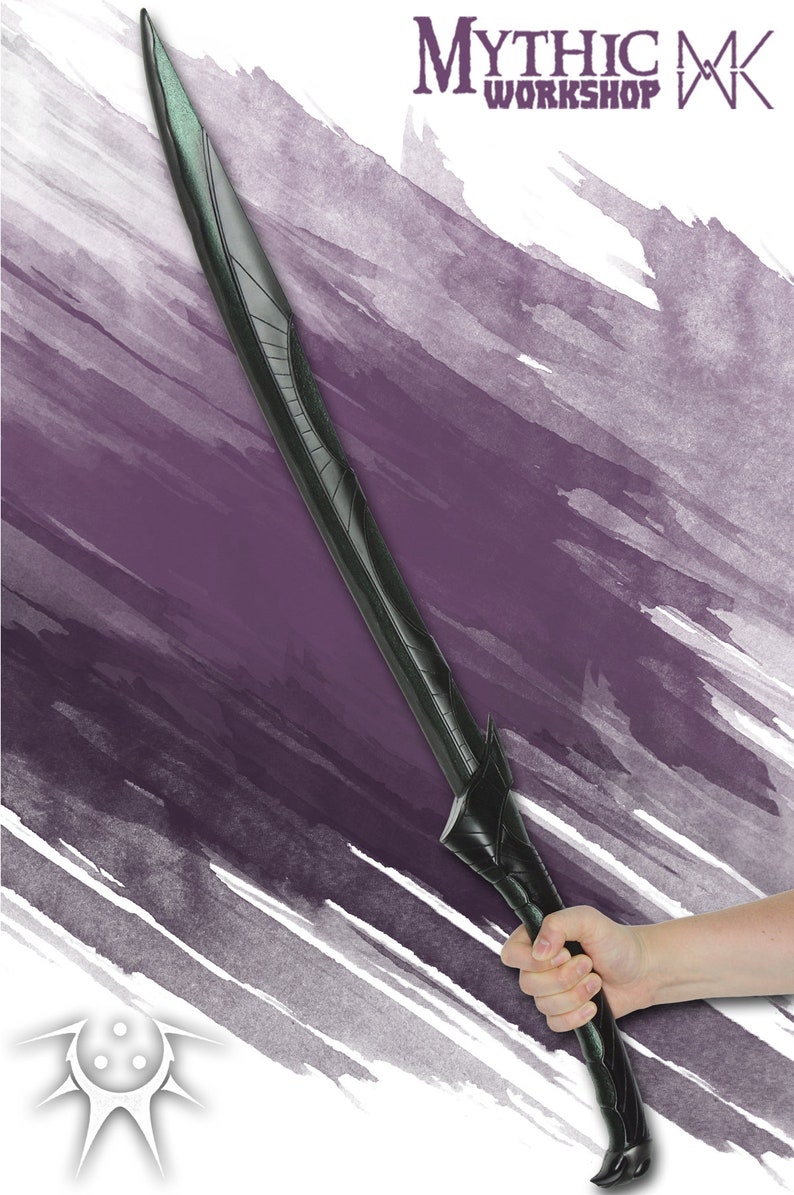 The Livid Dusk - Green dark elf LARP sword drow foam weapon short Nilveth