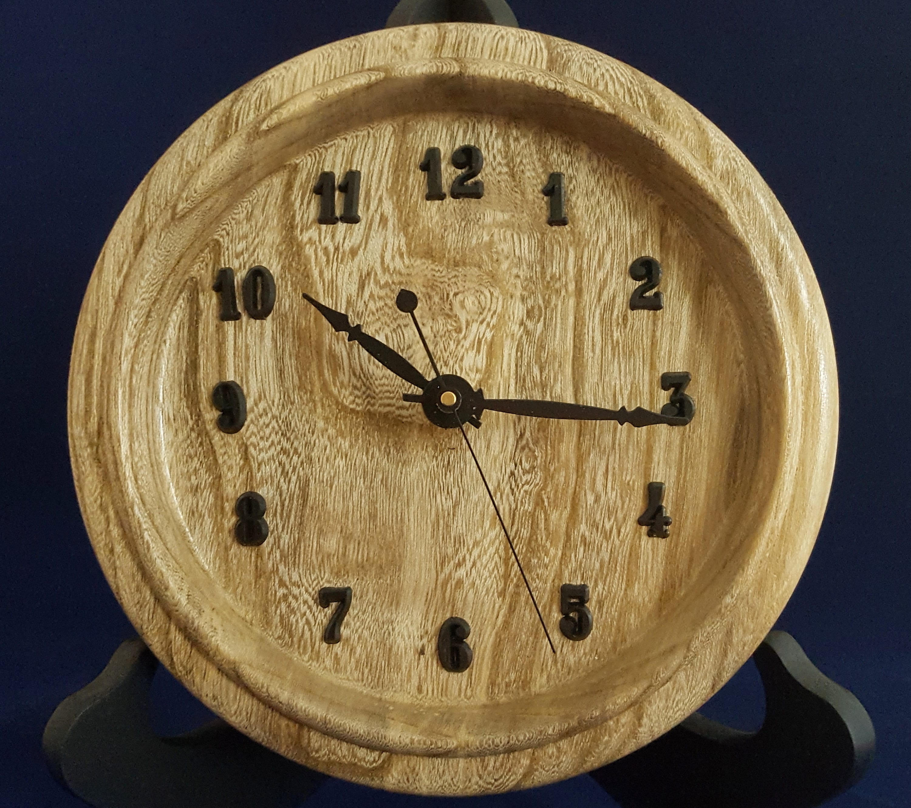 Wooden Clock Handmade Wood Turned Clock Gift Wall Clock Etsy