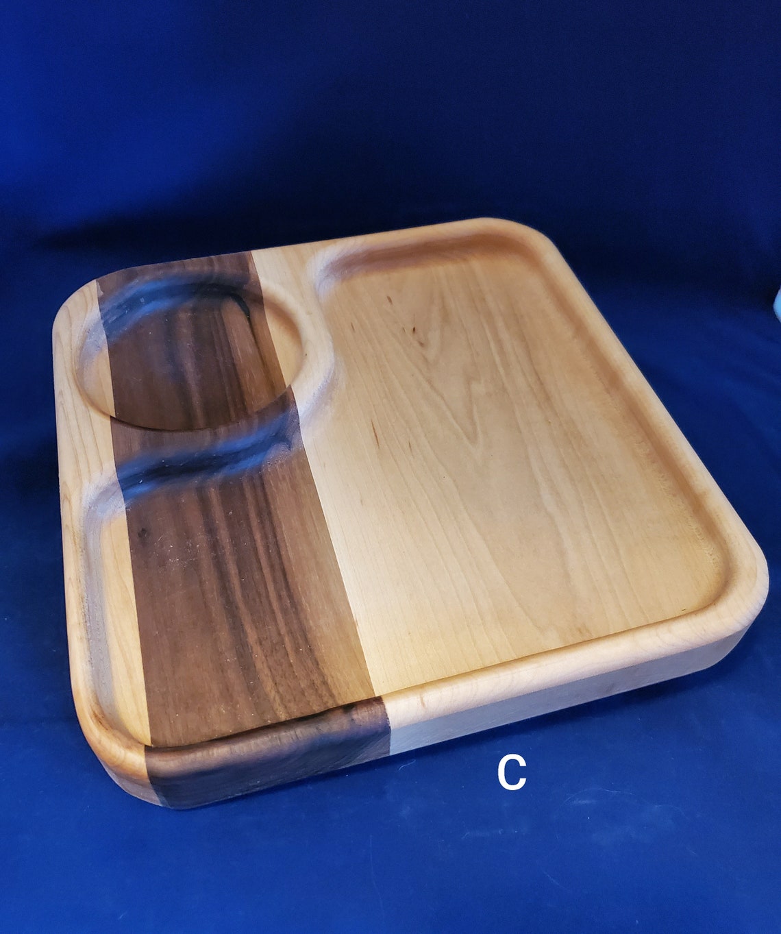 Snack Tray Chip and Dip Wood Tray Hand Made Tray Sturdy Etsy