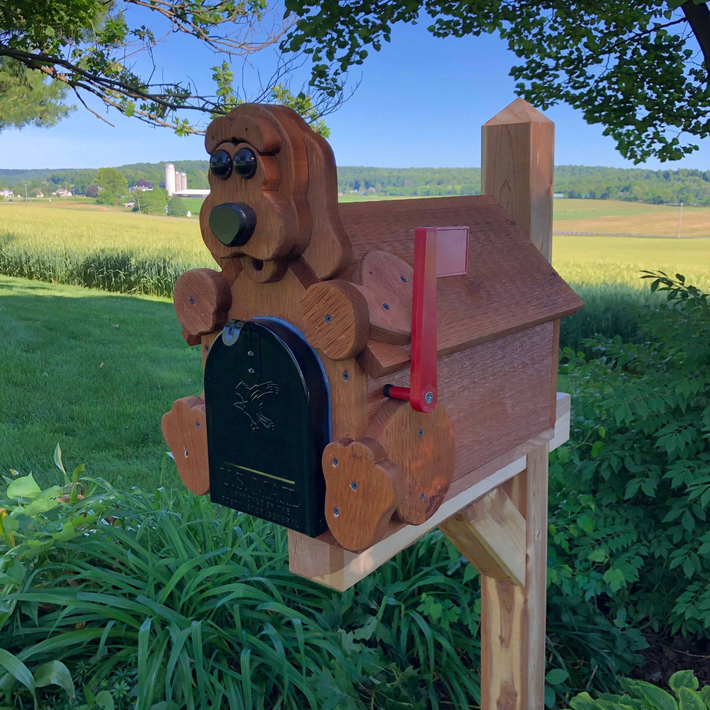 Adorable Puppy Mailbox Dog Mailbox Metal Box Insert Made Etsy