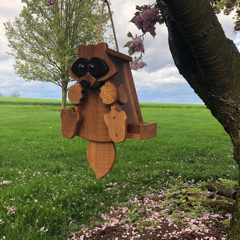 Raccoon Bird Feeder Hand Made From Reclaimed Wood BF29 Etsy