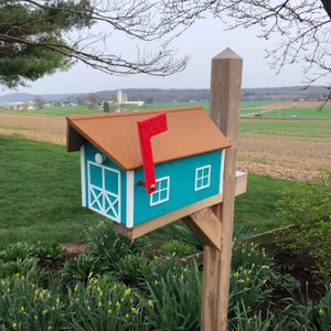 Eye Catching Bright Colored Mailbox | Made from Poly Lumber | Durable Recycled Plastic | E250