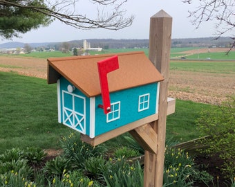 Eye Catching Bright Colored Mailbox | Made from Poly Lumber | Durable Recycled Plastic | E250