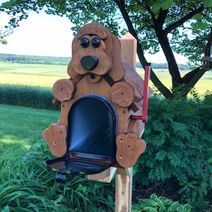 Adorable Puppy Mailbox | Dog Mailbox | Metal Box Insert | Made with Reclaimed Wood | B1003