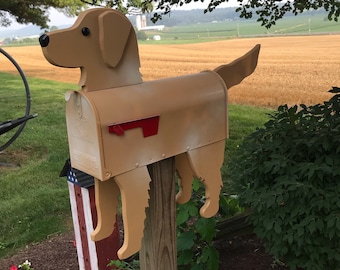 Golden Retriever Mailbox | Unique Dog Mailbox | pp050