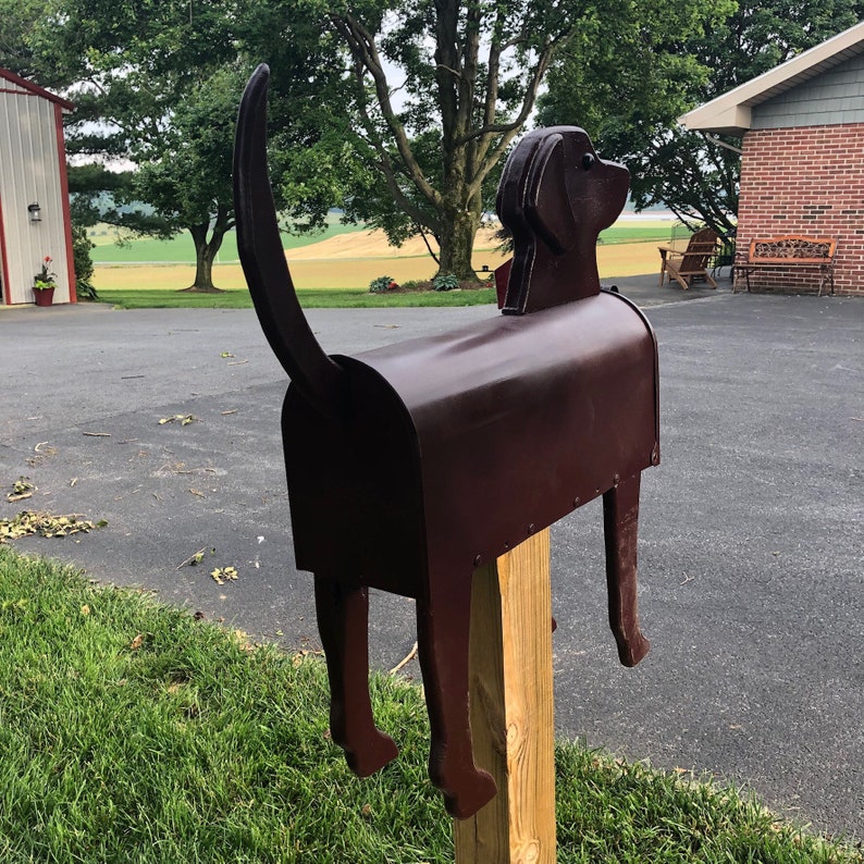 Chocolate Lab Unique Dog Mailbox Etsy
