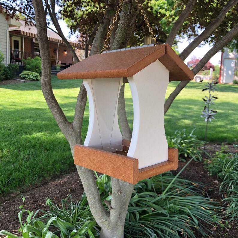 Small Hopper Style Bird Feeder Made With Durable Poly Lumber Etsy