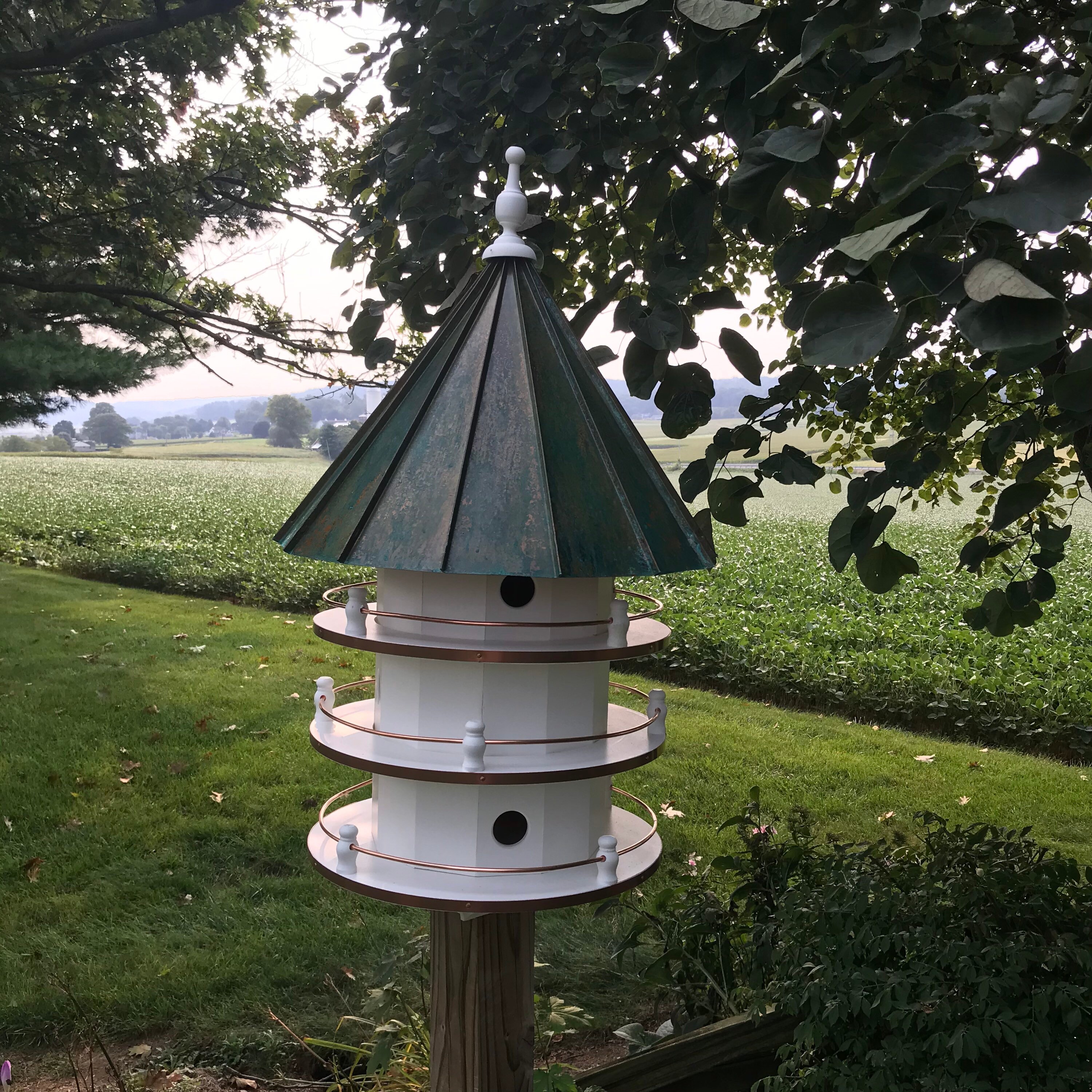 Extra Large Bird House With 6 Apartments Copper Roof Etsy