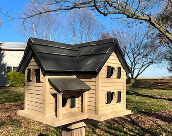Cottage Style Birdhouse | Reclaimed Materials | Large Birdhouse | SH-BH4