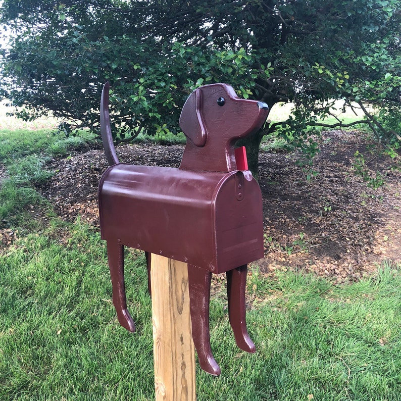 Chocolate Lab Unique Dog Mailbox Etsy