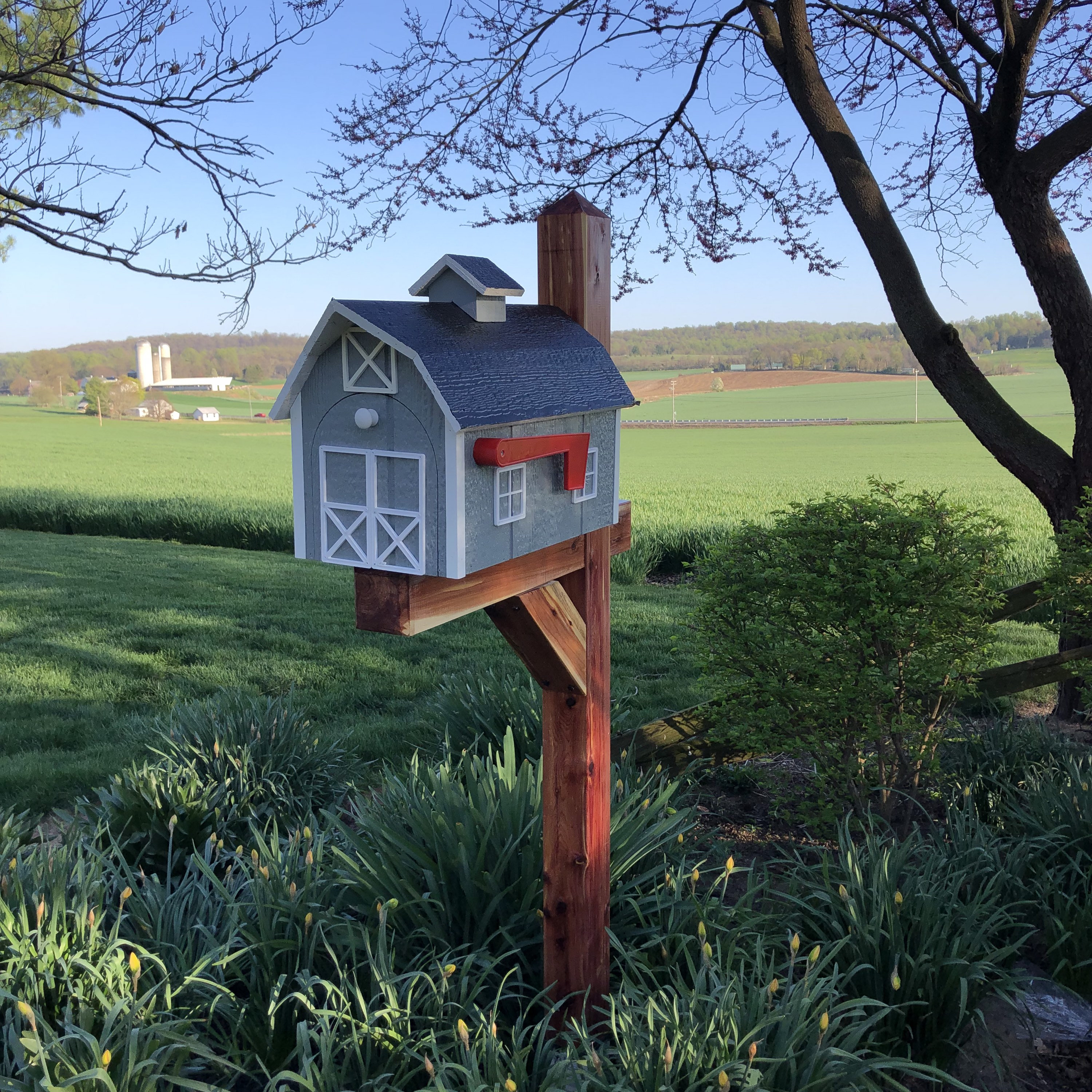 Handcrafted Dutch Barn Mailbox | Farmhouse Decor | Outdoor Rustic ...
