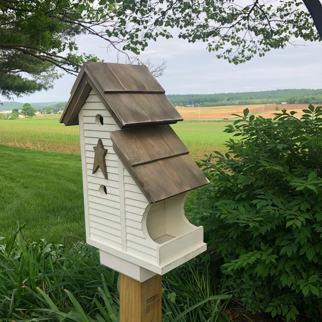 Bed and Breakfast Home for Birds Rustic Birdhouse With Seed Etsy