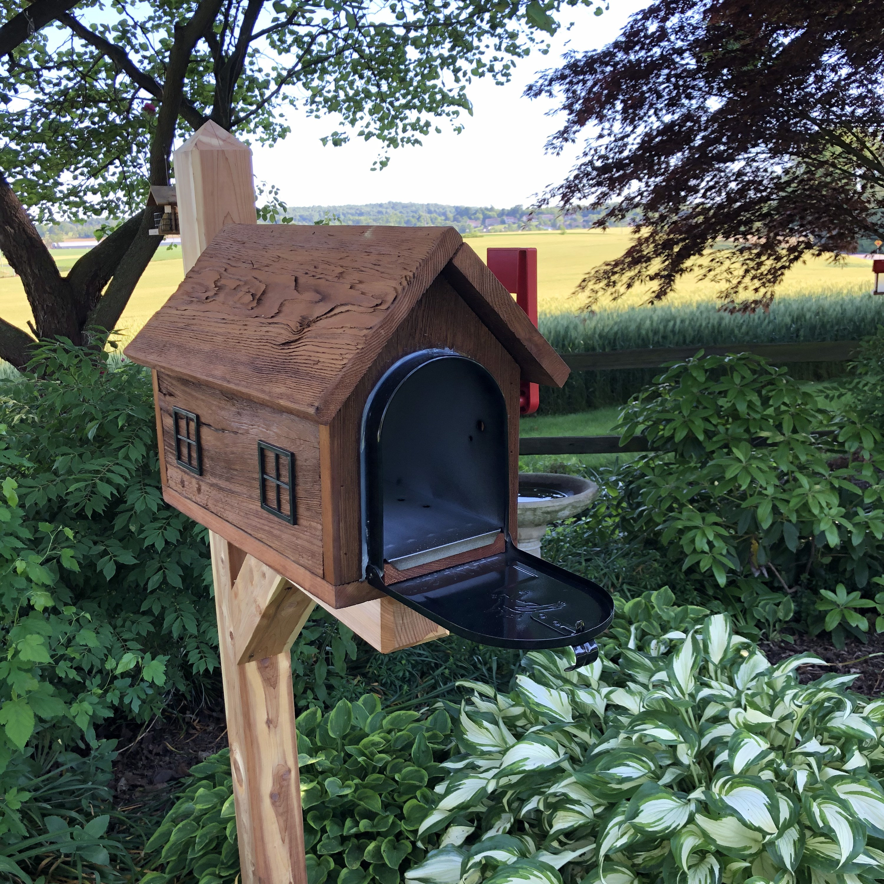 Rustic Wooden Mailbox Metal Box Insert Made with Reclaimed Etsy