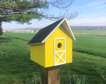 Simple Easy to Clean Birdhouse | Amish Outdoor Decor | K0006