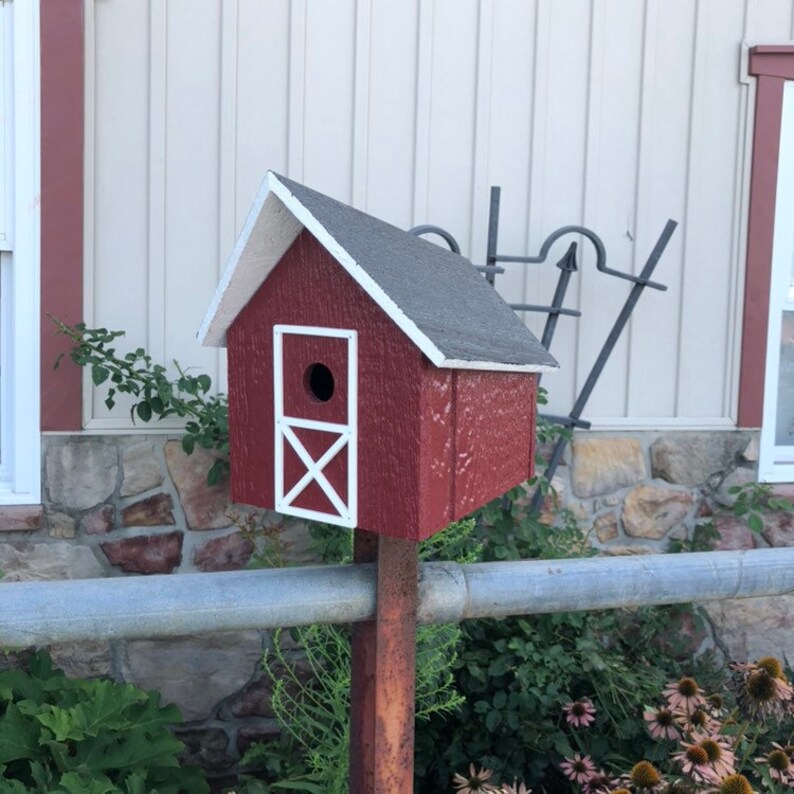 Simple Easy to Clean Birdhouse Rustic Amish Outdoor Decor | Etsy
