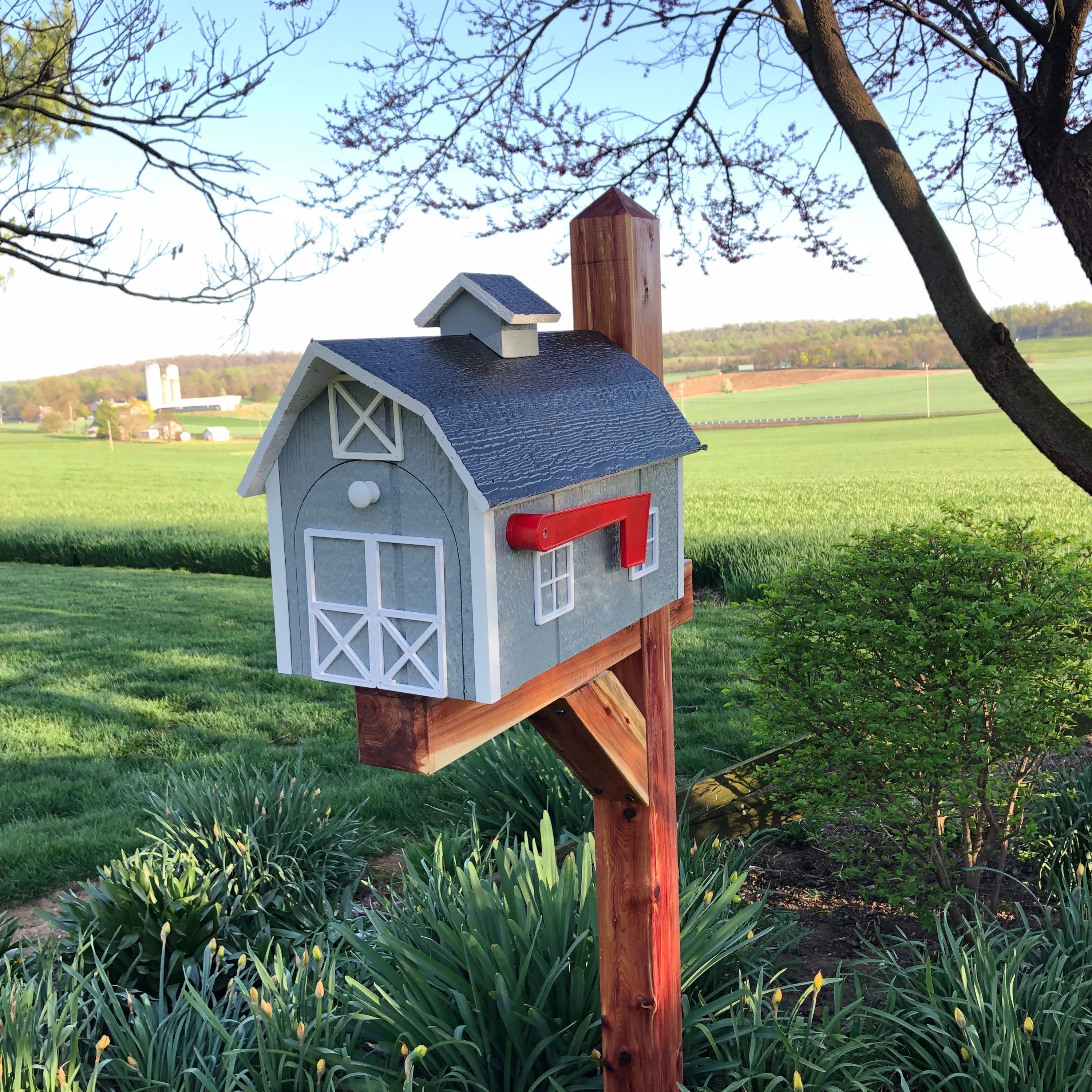 Handcrafted Dutch Barn Mailbox | Farmhouse Decor | Outdoor Rustic ...