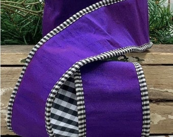 Royal Purple Carousel Wired Ribbon