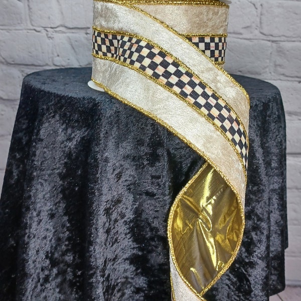 Courtly Check Velvet Ribbon