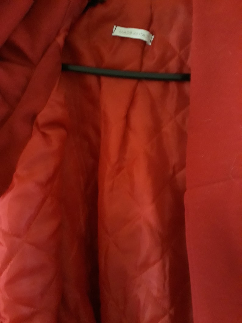 Handmade Wool Beautiful and warm Winter red coat XL-XXL