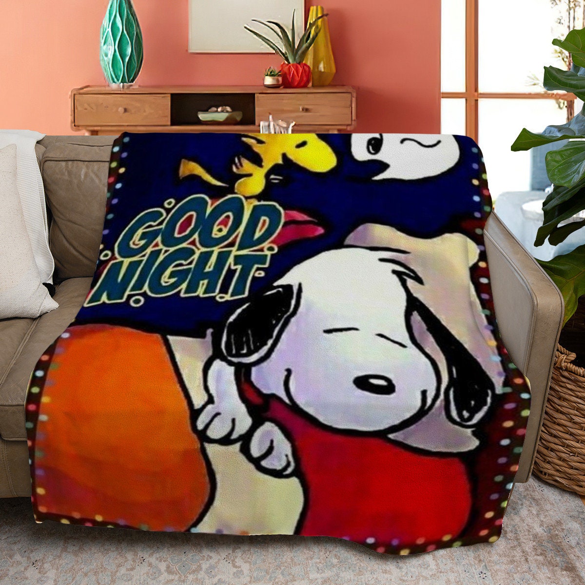 Discover Snoopy Charlie Brown Blanket, Cartoon Lover Blanket