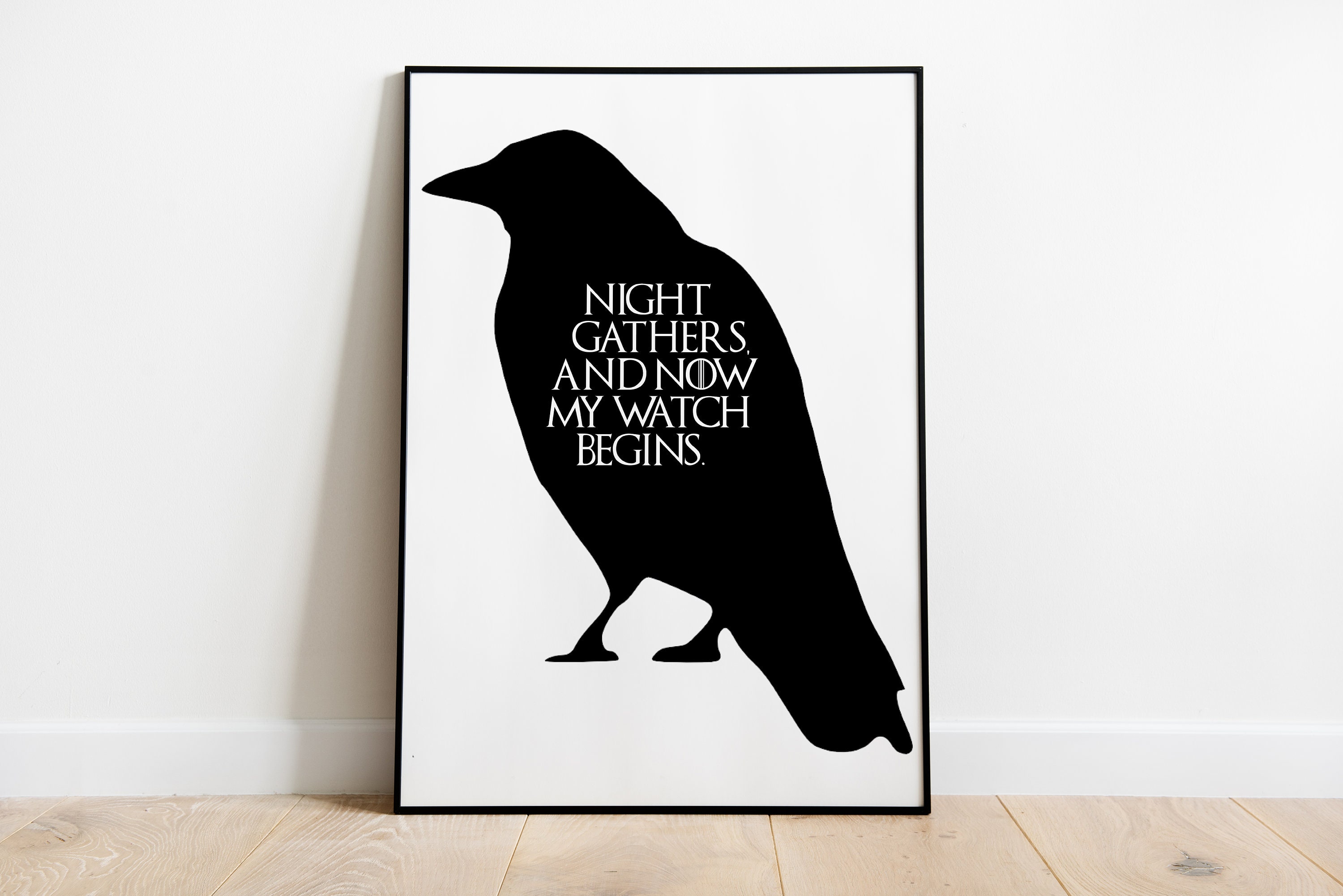 Game Of Thrones Crows Quote Print Poster Unique Art Etsy