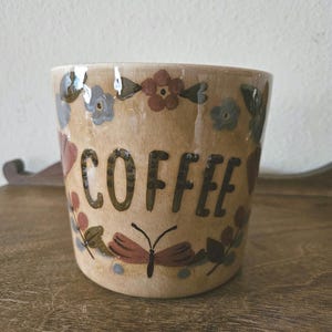 Mid 20th Century Vintage Cleminson Pottery Coffee Canister