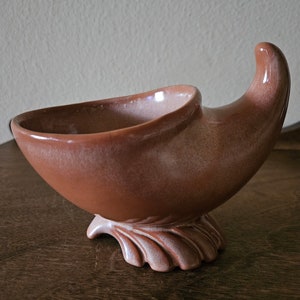 Brown Frankoma 575 Cornucopia Planter/Vase