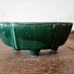 Vintage Small Green Footed Planter- USA #402