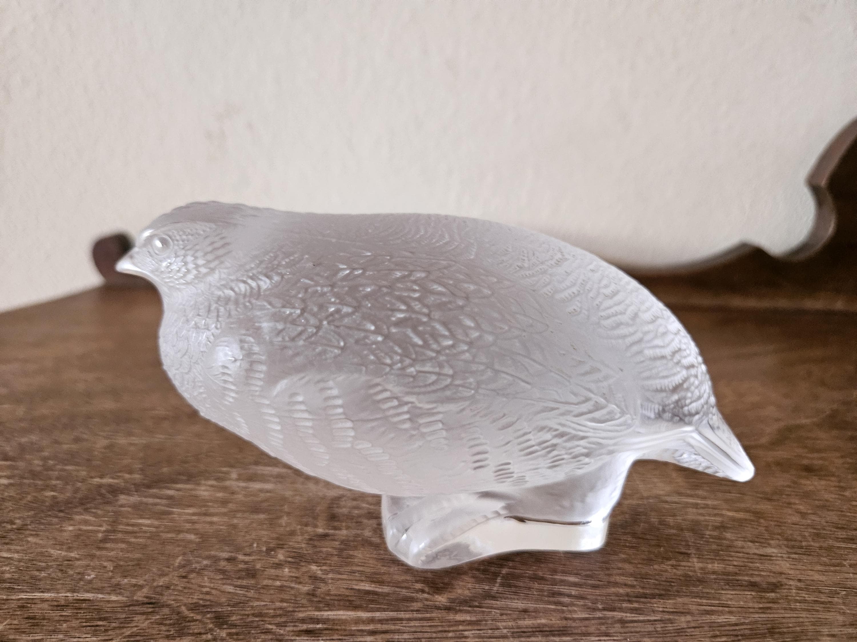 Lalique Perdrix Frosted Crystal Bird Quail Partridge, Signed - Etsy