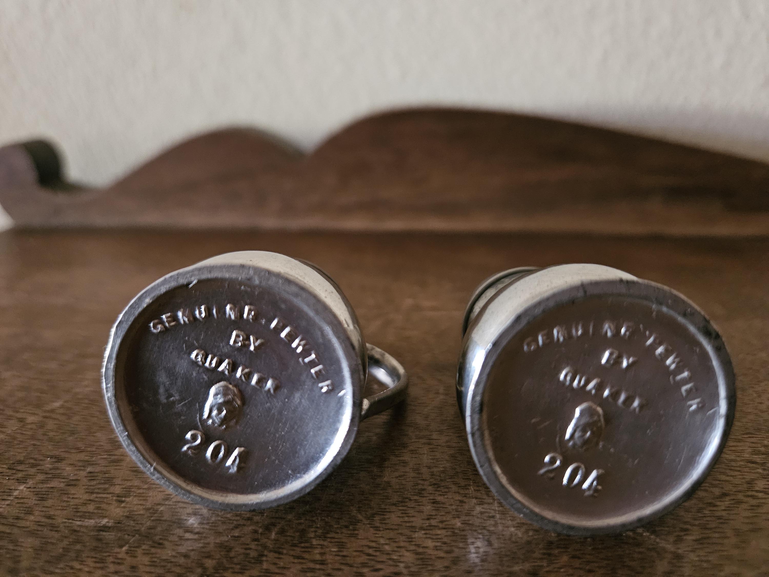 Vintage Quaker Genuine Pewter Salt and Pepper Shaker Set 204 - Etsy