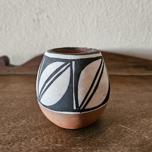 Vintage Miniature Acoma Pueblo Pottery Vase