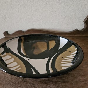 Studio Pottery Bowl With Abstract Design - Etsy