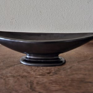 1950s Red Wing Pottery Mid-Century Modern Oval Pedestal Console Bowl M-5006