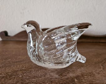 Avon Glass Bird Votive Candle Holder