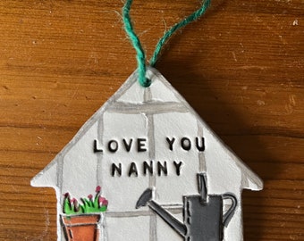 Love you nana nanny mum mummy aunty sister hanging decoration plaque letterbox gift personalized gift greenhouse gardening motor home carava
