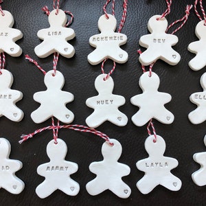 Wedding christmas corporate dinner party place names  Tree bauble keepsake  clay heart cake star oval thanksgiving