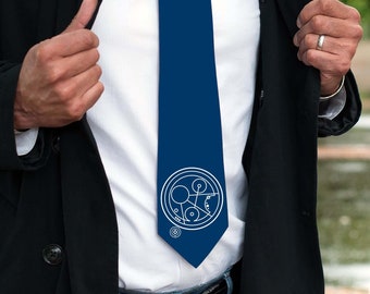 Geronimo! Circular Gallifreyan Neck Tie