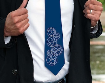 Time And Relative Dimension In Space Gallifreyan Neck Tie