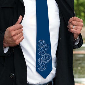 Time And Relative Dimension In Space Gallifreyan Neck Tie image 1