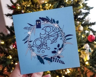 Time And Relative Dimension In Season's Greetings Folded Gift Cards