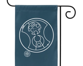 Oh, Brilliant! 13th Doctor Circular Gallifreyan Yard Flags