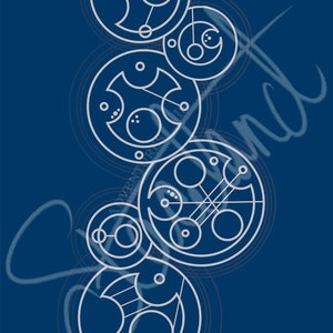 Time And Relative Dimension In Space Gallifreyan Neck Tie image 3