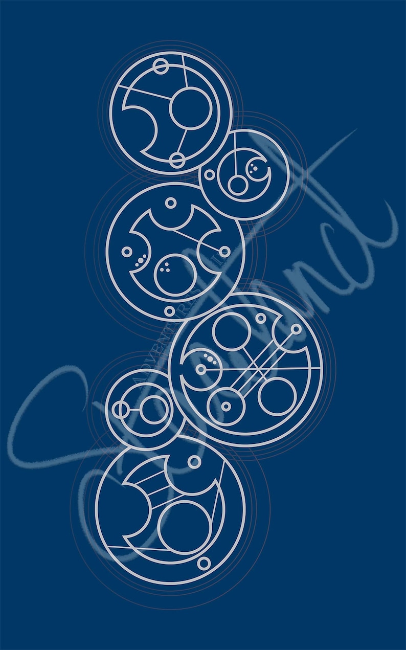 Time And Relative Dimension In Space Gallifreyan Neck Tie image 3