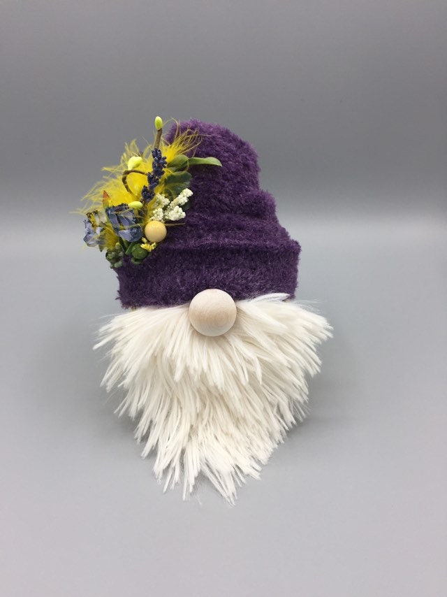 Whimsical Gnome Festive Gnome Sock Gnome Rice Gnome Purple Etsy India