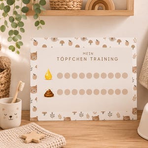 Kaartje voor zindelijkheidstraining | Printbare beloningskaart | PDF over zindelijkheidstraining | Beloningsplan voor peuters | Direct downloaden | Montessori