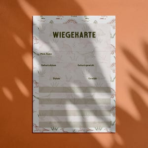 WIEGEKARTE IM DINODESIGN: Eine besondere Erinnerung für Hebammen und stolze Eltern!