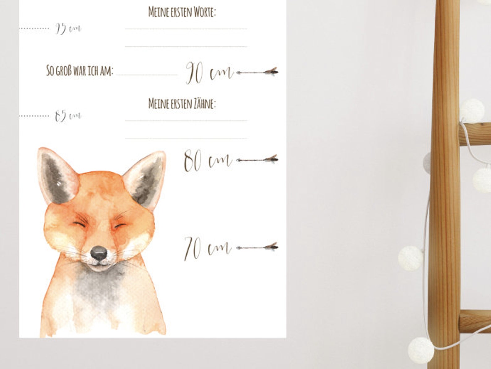 Messlatte Kinder / Zum Beschriften / Meilensteinmesslatte