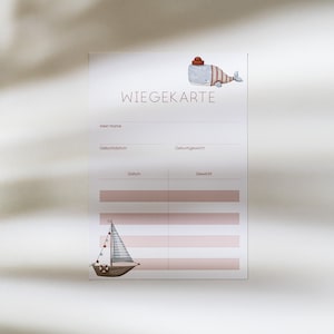 WIEGEKARTE MIT SEGELBOOT: Eine besondere Erinnerung für Hebammen und stolze Eltern!