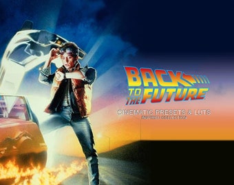 Back To The Future Inspired Preset LUT Film Look Cinematic ProRes C-Log V-Log S-Log REDLOG BMDFilm FilmBMD HLG3 HLG2 Log Resolve Premiere