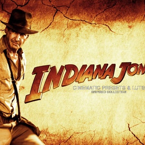 Indiana Jones Inspired Preset LUT Film Look Cinematic ProRes C-Log V-Log S-Log REDLOG BMDFilm FilmBMD HLG3 HLG2 Log Resolve Premiere PS
